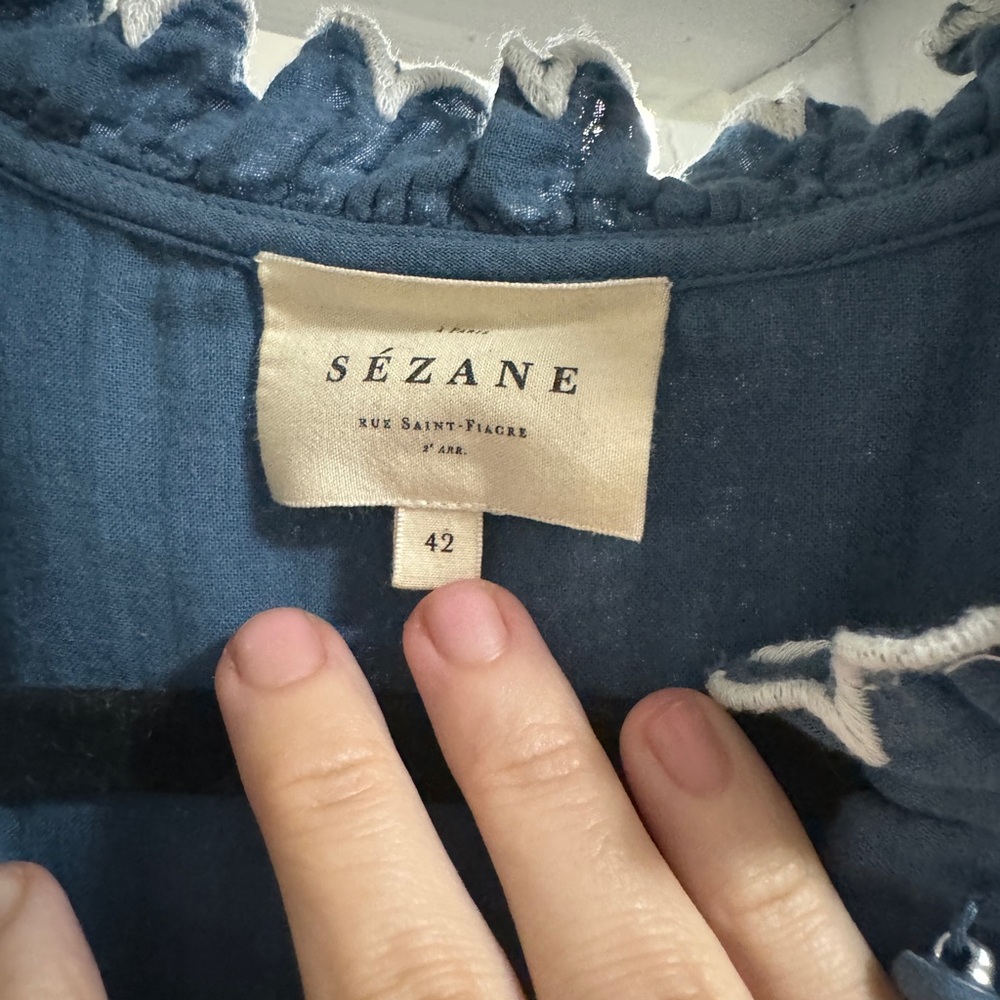 Sezane peasant blouse
